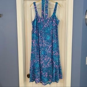 Lilly Pulitzer NWOT - Collins Belted Tank Dress in Bermuda Blue -XL